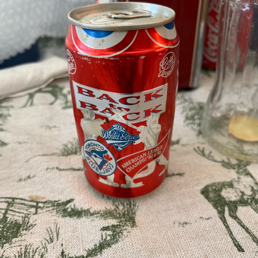 1993 World Series - Toronto Blue Jays - Coca-Cola Can (OPEN PIN HOLE)